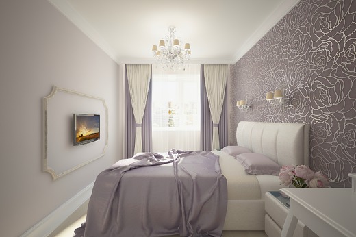 Dekoracija spavaće sobe od lila: prednosti i nedostaci